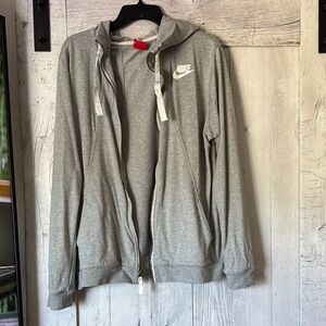 Nike Heather Gray Full-Zip Hoodie